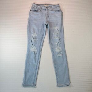 Levi's 721 High Rise Skinny Jeans 28x30 Light Wash Distressed Ripped